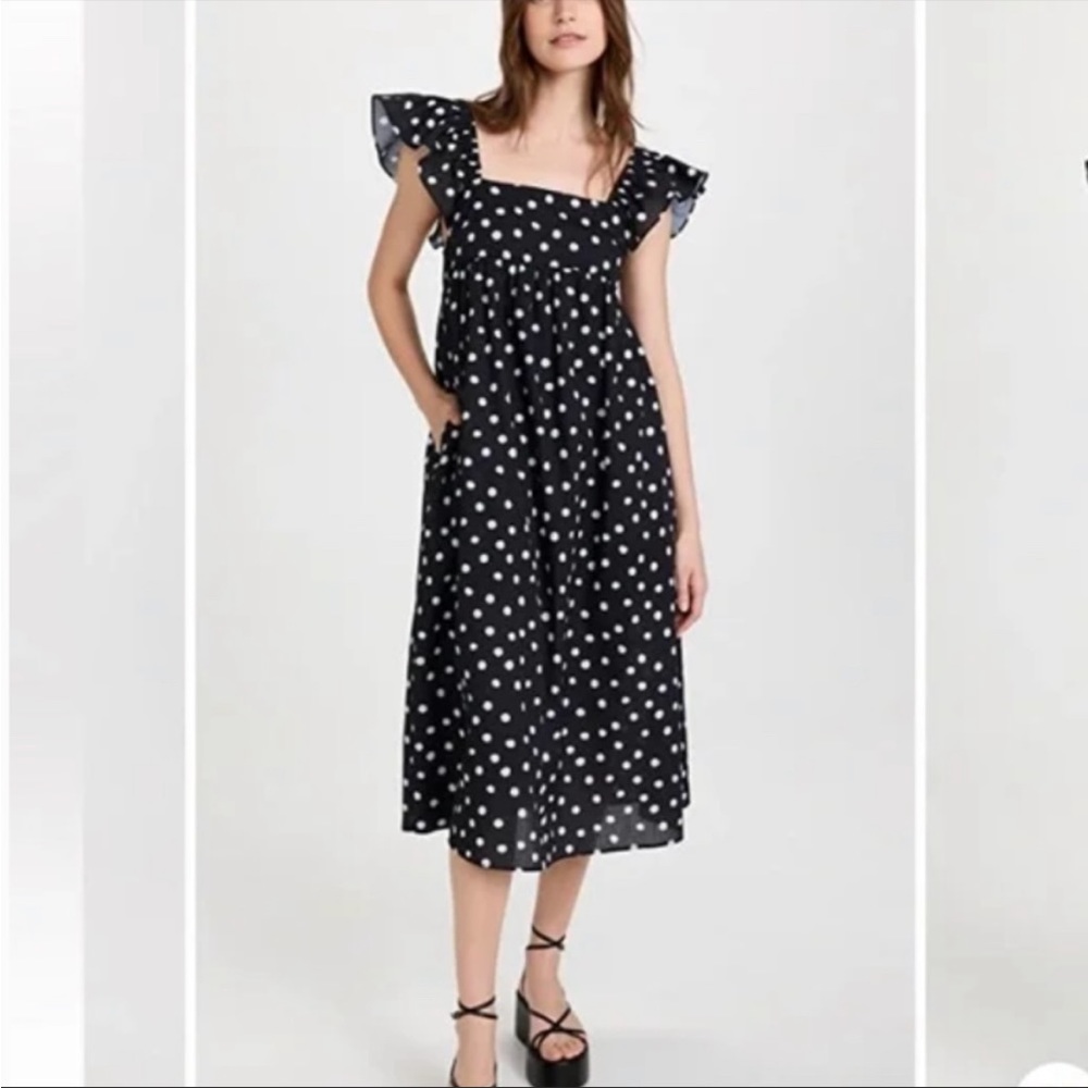 O.P.T Polka dot Salem nap dress - polka dot midi M - One Pretty Thing NWT